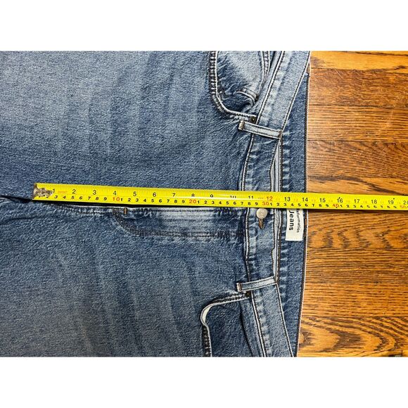 REFORMATION Blue Liza High Rise Straight Leg Denim Jeans  Women's Plus Size 38 - Picture 8 of 10